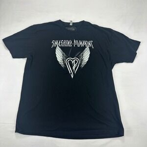 Smashing‎ Pumpkins Band T-Shirt Men's 2XL Black Wings Graphic Shiny Oh So Bright